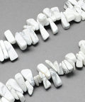 BeadsBalzar Beads & Crafts (BC6742-08) Natural Howlite Stone Bead Strands, Chip, White 12~20mm