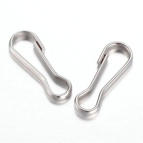 BeadsBalzar Beads & Crafts (BC8723P) 304 Stainless Steel Keychain Clasp Findings,8x20.5mm (30 PCS)