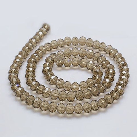 BeadsBalzar Beads & Crafts (BE1291A) Glass faceted beads 6x4mm