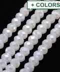 BeadsBalzar Beads & Crafts (BE1705-X) Electroplate Crystal Glass Rondelle Beads ,AB,, Faceted,10x7mm (1 STR)