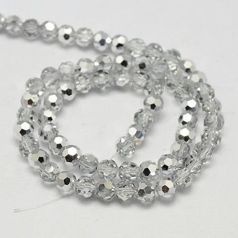 BeadsBalzar Beads & Crafts (BE188) Electroplate glass beads 6mm (1 STR)