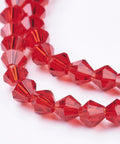 BeadsBalzar Beads & Crafts (BE2558) Imitation Austrian Crystal 5301 Bicone  Faceted  Red  4mm