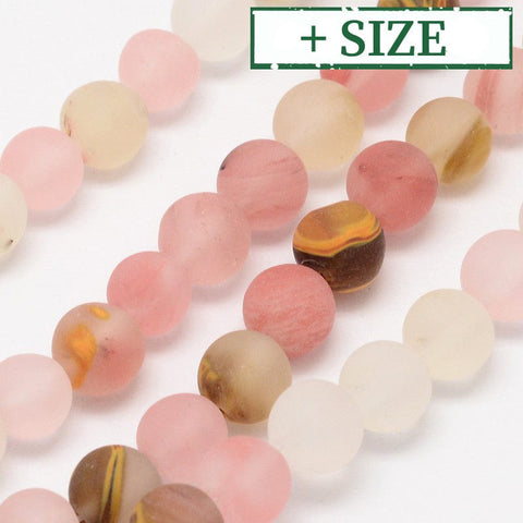 BeadsBalzar Beads & Crafts (BE4464-X) Frosted Glass BeadsTigerskin (1 STR)