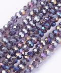 BeadsBalzar Beads & Crafts (BE4661) Electroplate Glass AB Color Plated, SlateBlue 4MM