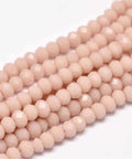 BeadsBalzar Beads & Crafts (BE5211-23) Faceted Rondelle Glass Beads Strands, PeachPuff  4x3mm