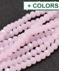 BeadsBalzar Beads & Crafts (BE5211-23) Faceted Rondelle Glass Beads Strands, PeachPuff  4x3mm