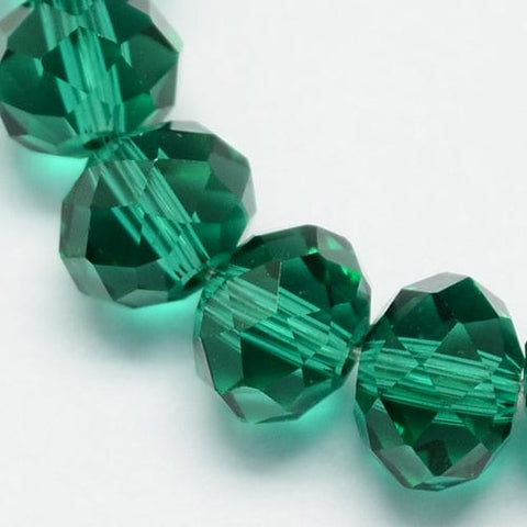 BeadsBalzar Beads & Crafts (BE8233-X) Glass Beads, Faceted Rondelle, 10x7mm (1 STR)