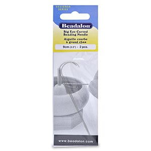 BeadsBalzar Beads & Crafts Beadalon Big Eye curved needle 3.5 2pieces (700A-300)