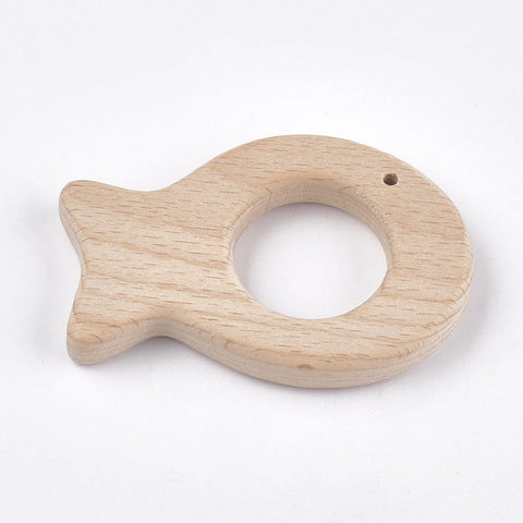 BeadsBalzar Beads & Crafts (BF7257-37) Undyed Beech Wood Big Pendants, Fish, BurlyBeech Wood 51x75mm  (1 PC)