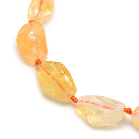 BeadsBalzar Beads & Crafts (BG3746B) Natural Gemstone Citrine Beads Strands, Nuggets  (4 PCS)