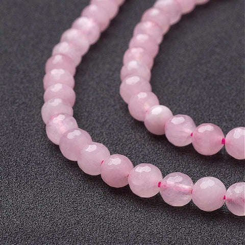 BeadsBalzar Beads & Crafts (BG4133) Natural Rose Quartz 6mm