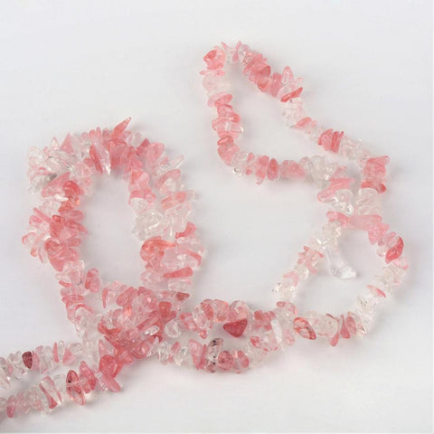 BeadsBalzar Beads & Crafts (BG4304) Cherry Quartz glass Beads chips