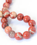 BeadsBalzar Beads & Crafts (BG4575) Natural Red Jasper Round Bead Strands 8MM