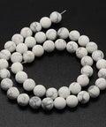 BeadsBalzar Beads & Crafts (BG4733) Natural Howlite Beads Strands, Frosted, Round  4MM