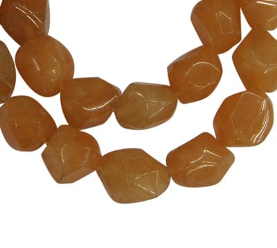 BeadsBalzar Beads & Crafts (BG4760) Gemstone Beads Natural Red Aventurine, Faceted, Nuggets (+-47pcs)