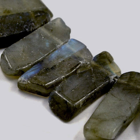 BeadsBalzar Beads & Crafts (BG5018) Natural Labradorite Graduated Beads Strands (1 STR)