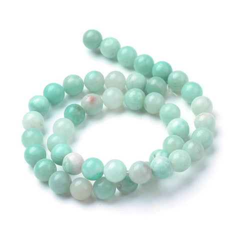 BeadsBalzar Beads & Crafts (BG5226) Natural Amazonite Beads Strands, Round 6MM