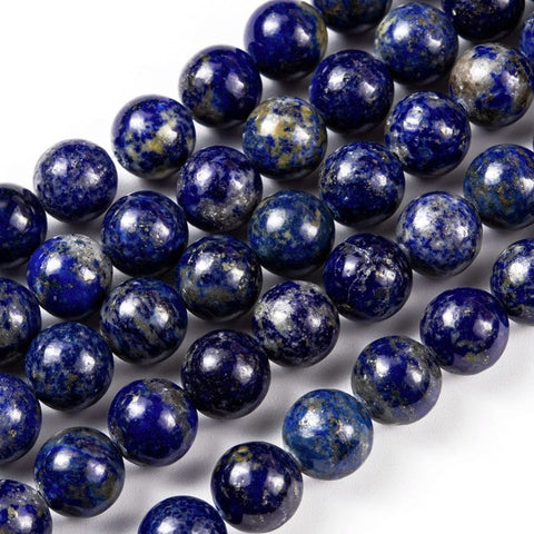BeadsBalzar Beads & Crafts (BG5310) Natural Lapis Lazuli Round Beads Strands 10MM (1 STR)