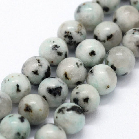 BeadsBalzar Beads & Crafts (BG5463) Natural Sesame Jasper Beads Strands, Round 8MM