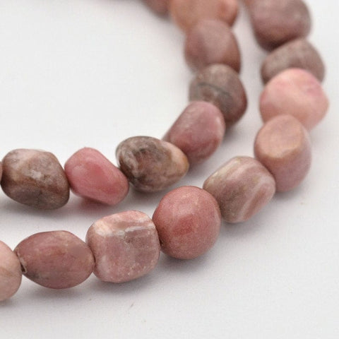 BeadsBalzar Beads & Crafts (BG5548) Natural Rhodonite Bead Strands, RosyBrown 7MM