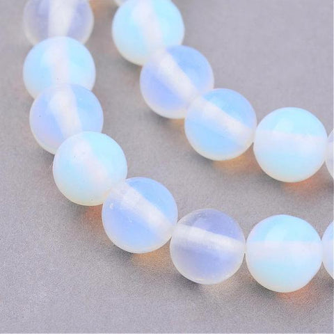 BeadsBalzar Beads & Crafts (BG5637C) Opalite Beads Strands, Round Size:6~6.5mm diameter