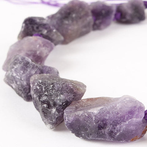 BeadsBalzar Beads & Crafts (BG6363A) Natural Gemstone Amethyst Rough Nuggest BeadS 13~40m