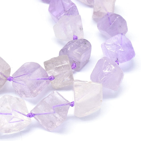 BeadsBalzar Beads & Crafts (BG6694A) Rhmobus Natural Amethyst Beads Strands, Cube, Rhombus 12~17mm wide