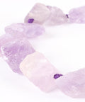 BeadsBalzar Beads & Crafts (BG7057A) Natural Gemstone Amethyst Rough Nuggets Bead Strands 13~40mm long