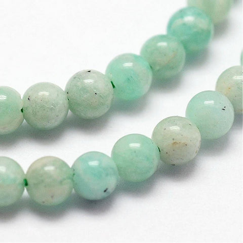 BeadsBalzar Beads & Crafts (BG7172A) Natural Amazonite Beads Strands, Round 3mm