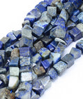 BeadsBalzar Beads & Crafts (BG7242-A) Natural Lapis Lazuli Beads Strands, Nuggets 5~7mm wide(40cm).