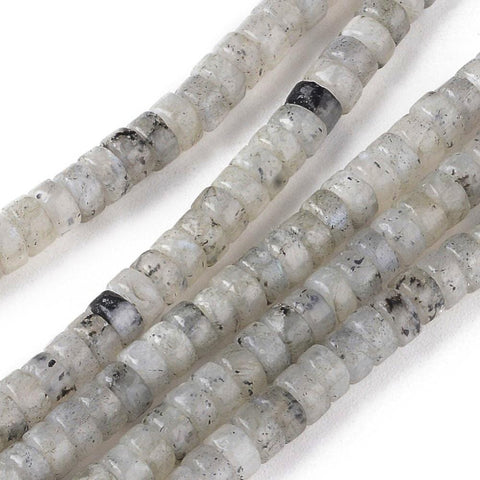 BeadsBalzar Beads & Crafts (BG7674-08) Natural Labradorite Heishi Beads, Flat Round/Disc,4..5x2.5mm (40cm)