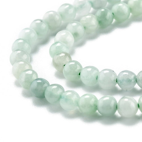 BeadsBalzar Beads & Crafts (BG7804-27) Natural Jadeite Beads Strands, Round, 3mm