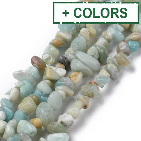 BeadsBalzar Beads & Crafts (BG7805-X) Natural Chip Bead Strands about 5~8mm (1 STR)