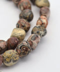 BeadsBalzar Beads & Crafts (BG7810-56) Natural Leopard Skin Jasper Bead Strands, Nuggets, 5~7mm