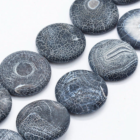 BeadsBalzar Beads & Crafts (BG7899-06D) Natural Weathered Agate Beads Dyed, about 40mm (2 PCS)
