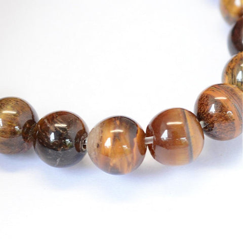 BeadsBalzar Beads & Crafts (BG8493-17) Grade AB Natural Tiger Eye Round Beads 6~6.5mm (1 STR)