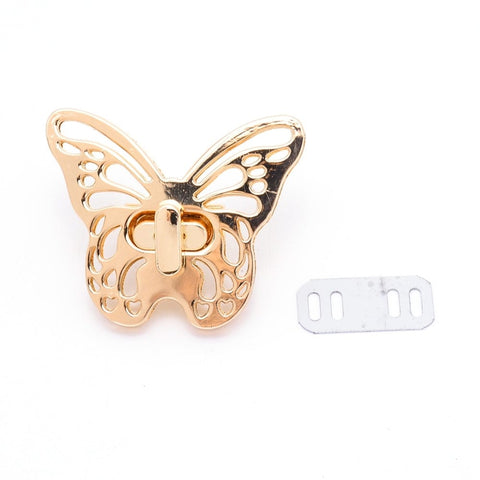 BeadsBalzar Beads & Crafts (BG8718G) Aluminum Alloy Bag Clasps Set, Light Gold S49x44mm (1 PC)