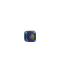 BeadsBalzar Beads & Crafts BLACK/DARK BLUE (GC7352E) (GC7352-X) Enamel-Glazed Ceramic Slider Cube 6.5mm (Ø2.1mm) (6 PCS)