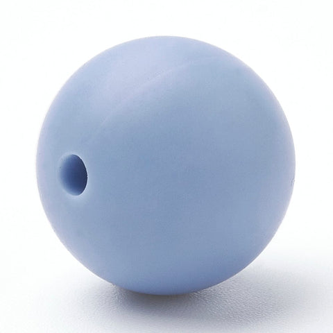 BeadsBalzar Beads & Crafts (BT7248-52) STEEL BLUE (BT7248-52) Food Grade Environmental Silicon Chewing Beads For Teethers,12mm (10 PCS)