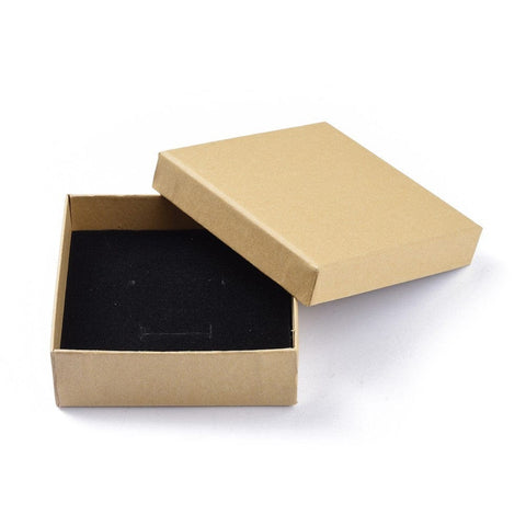 BeadsBalzar Beads & Crafts (BX7167A) Jewelry Box, Square, BurlyWood 9x9x3cm (2 PC)
