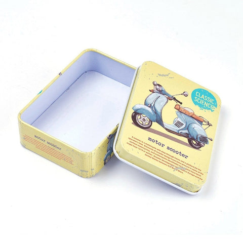 BeadsBalzar Beads & Crafts (BX7241-A03) ELECTROCAR (BX7241-X) Mini Cute Tinplate Storage Box, Jewelry Box,6.9x9.5cm (1 pc)