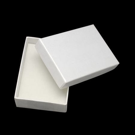 BeadsBalzar Beads & Crafts (BX8467-03) Cardboard Jewelry Set Boxes, , with Sponge inside, Rectangle, White S 9x6.5cm (2 PCS)