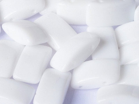 BeadsBalzar Beads & Crafts (CB-03000) CARRIER BEAD 9 X 17 MM CHALK WHITE