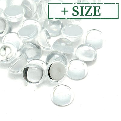 BeadsBalzar Beads & Crafts (CB1560-X) Imitation Taiwan Acrylic Rhinestone Cabochons,Clear (30 PCS)
