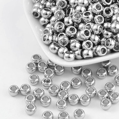 BeadsBalzar Beads & Crafts (CB2063N) CCB Acrylic Beads, 5x7mm wide, hole: 4mm  (50 PCS)