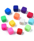 BeadsBalzar Beads & Crafts (CB8407-05) Handmade Polymer Clay Beads, Cube, Colorful 6mm (+/- 40 PCS)