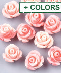BeadsBalzar Beads & Crafts (CF7465-X) Synthetic Coral Beads, Dyed, Flower, 10mm (6 PCS)
