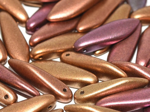 BeadsBalzar Beads & Crafts (CGD-01670) GLASS DAGGERS 5 X 16 MM METALLIC MIX