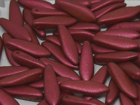 BeadsBalzar Beads & Crafts (CGD-01890) GLASS DAGGERS 5 X 16 MM LAVA RED