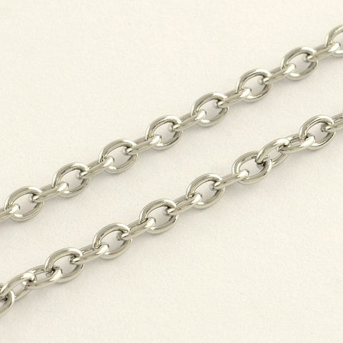 BeadsBalzar Beads & Crafts (CH4284) 304 STAINLESS STEEL CHAIN 4MM (2 METS)